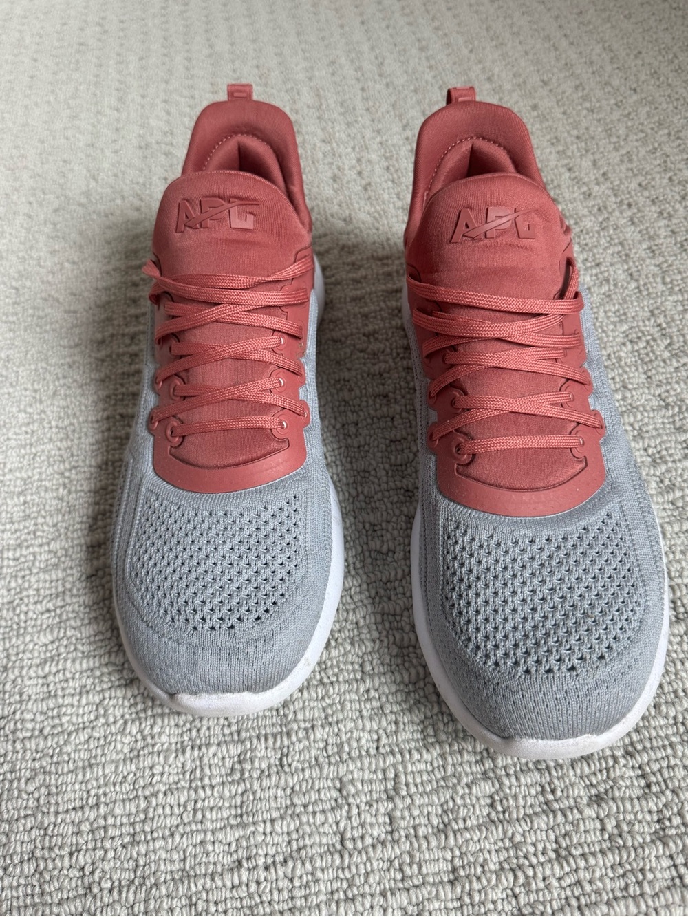 APL Men's TechLoom Knit Sneaker in Rose and Gray